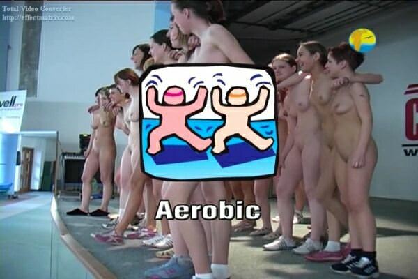 Nudists are engaged in aerobics - sports of nudists [Nudism-Planet]
