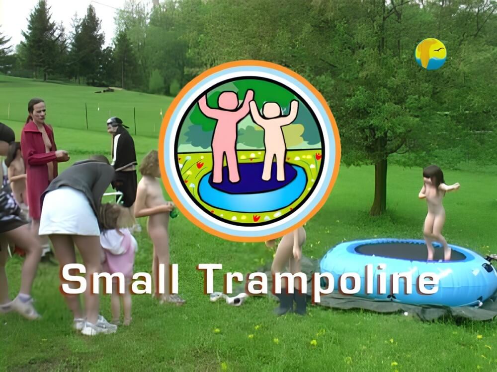 Naturist Freedom: Small Trampoline - Being naked fosters trust