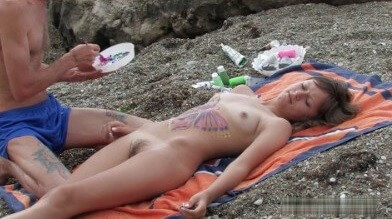 Naked body art on the beach Full HD video - Nudism and naturism as a philosophy of life are deeply rooted in respect