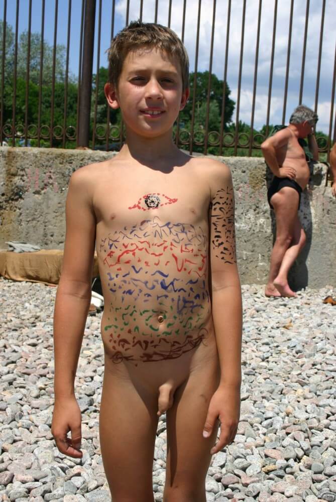 Father and Daughter Painted pics - Ideological naturists: exclusive materials
