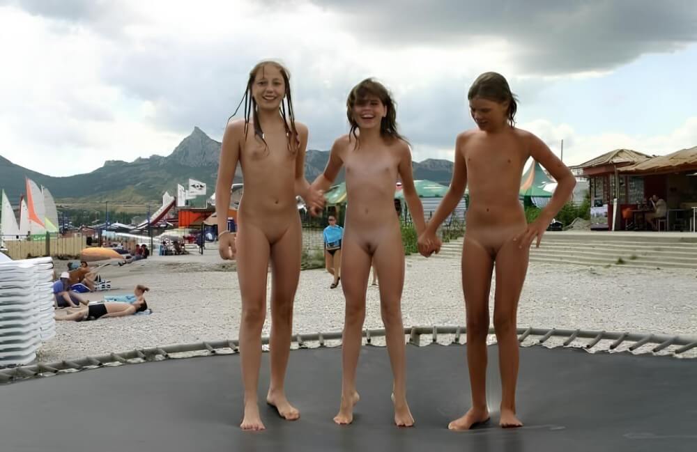 Trampoline pics - A true nudist vacation