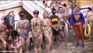 Body paint award lines Full HD - The desire to appreciate the beauty of the human body