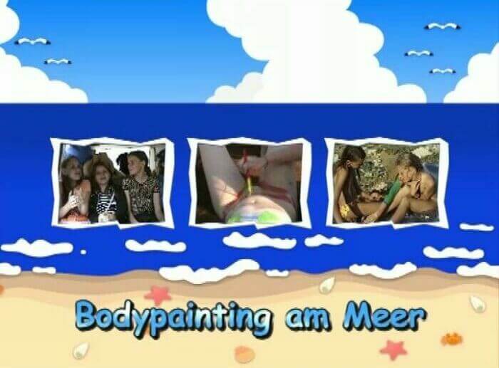 Naturistin: Bodypainting am Meer - A person without clothes is closer to the wild