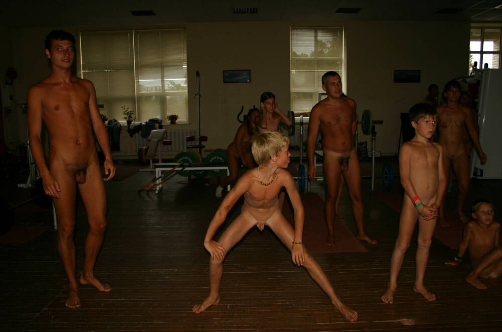 Family Gym Nudist Stretch pics - This is how naturism culture manifests itself