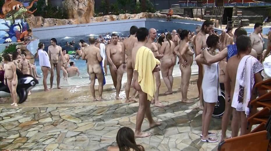 Aquatic park reunion video - Watching us naked in nature