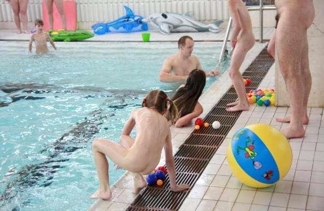 Nude family in the pool photos - Naturism and the ecological sustainability of natural recreation areas